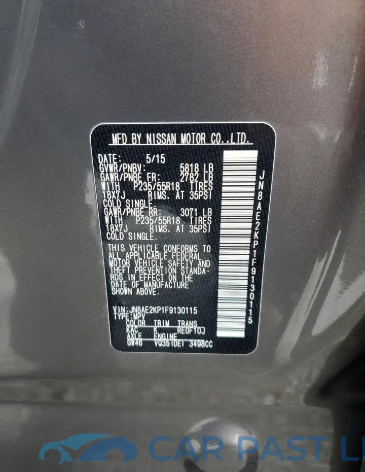 JN8AE2KP1F9130115# 13