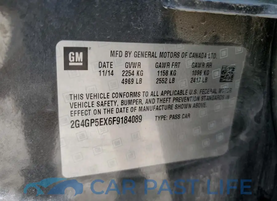 2G4GP5EX6F9184089# 12