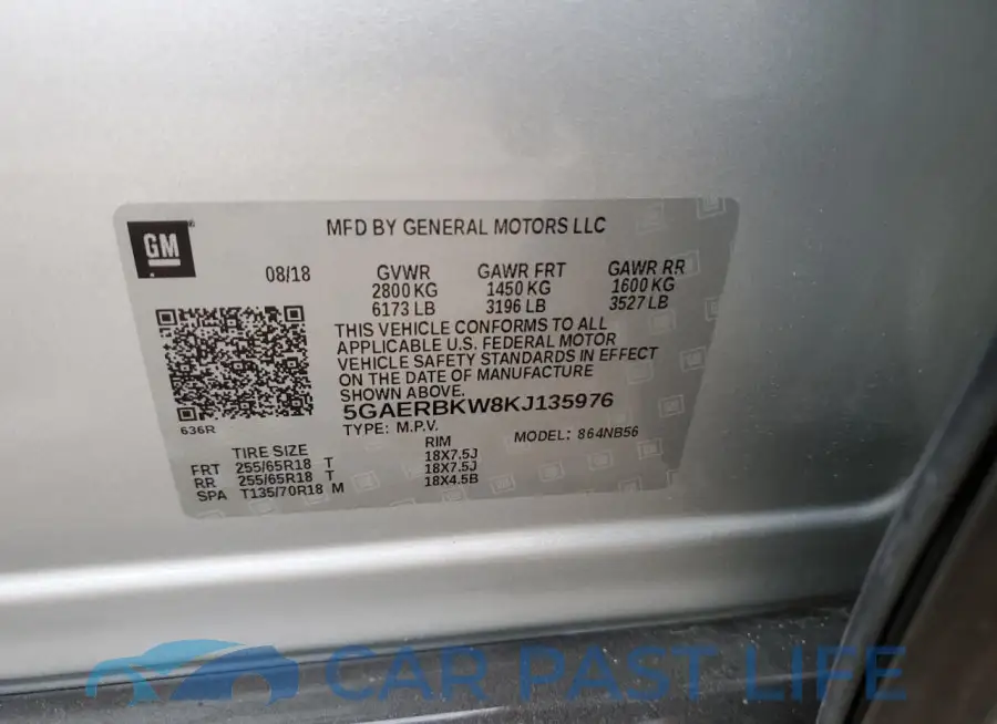 5GAERBKW8KJ135976# 13