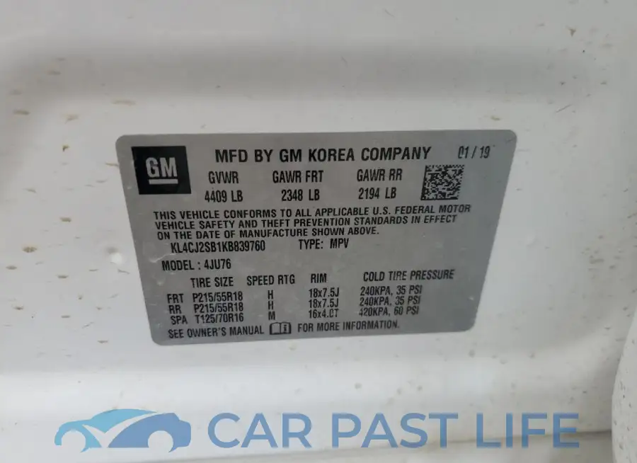 KL4CJ2SB1KB839760# 14
