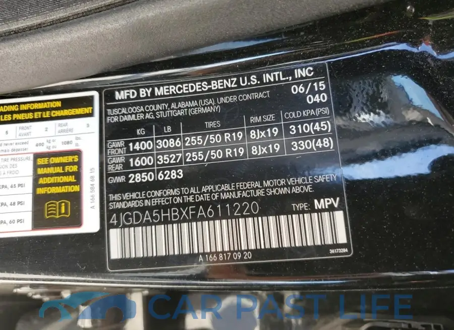 4JGDA5HBXFA611220# 13
