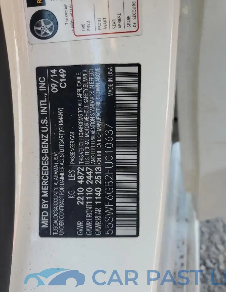 55SWF6GB2FU010637# 12