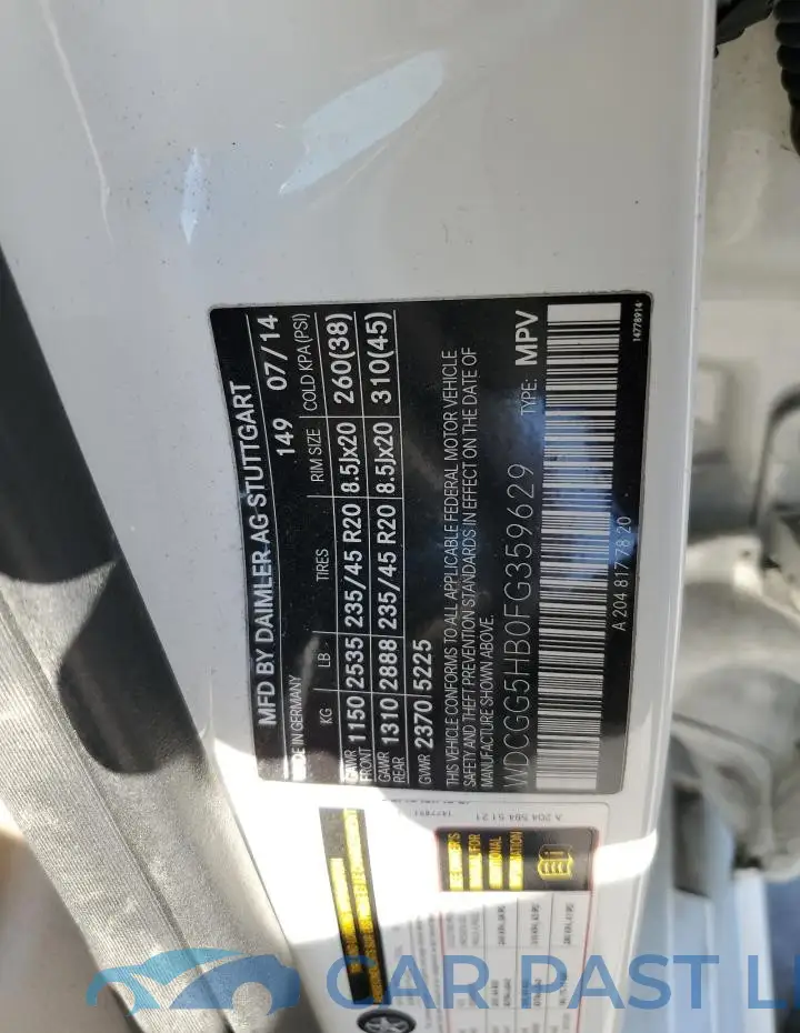 WDCGG5HB0FG359629# 13