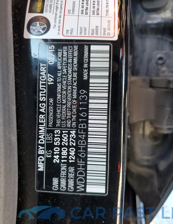 WDDHF6HB4FB161139# 12