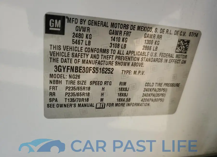 3GYFNBE30FS516252# 13