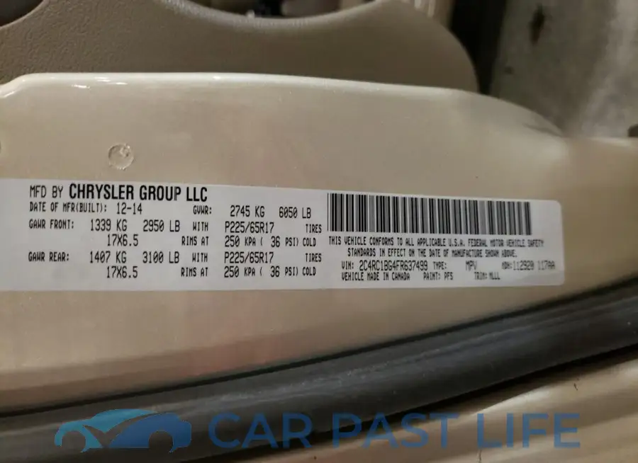 2C4RC1BG4FR637499# 13