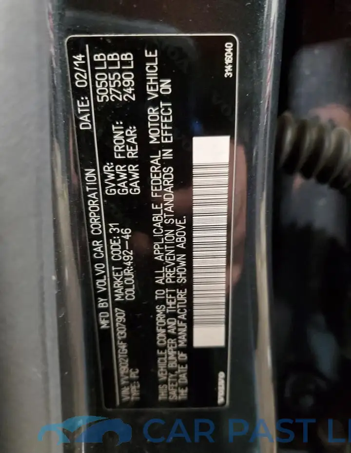 YV1902TG4F1307907# 12