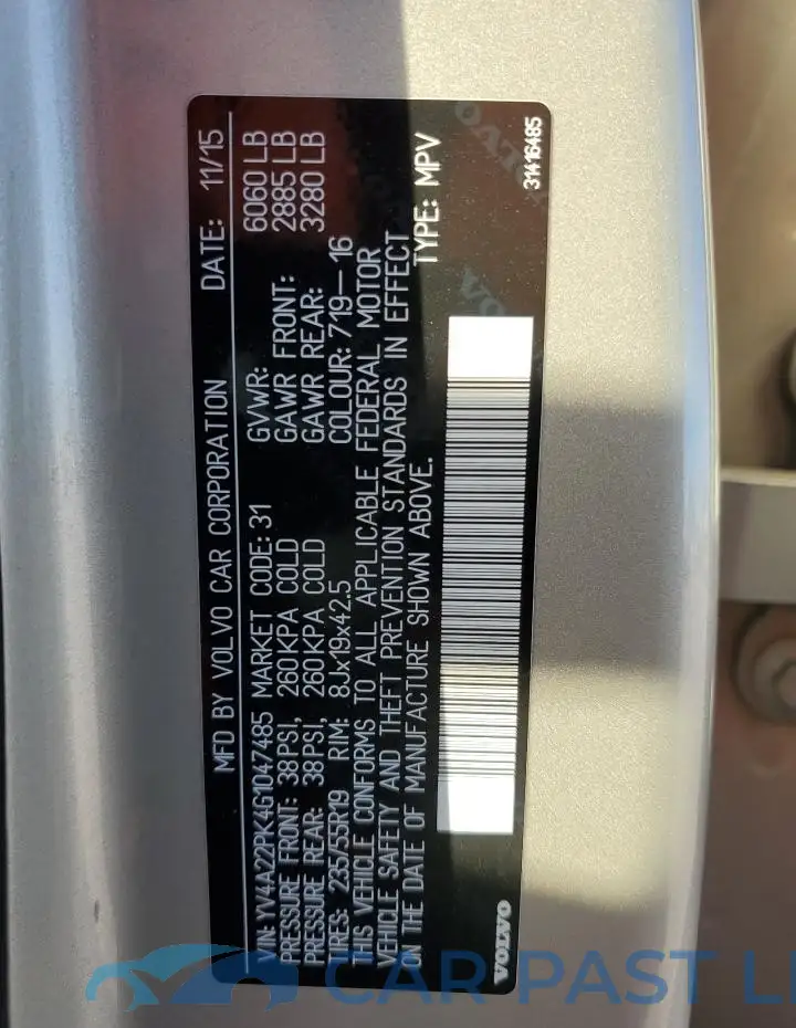 YV4A22PK4G1047485# 13