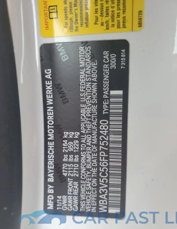 WBA3V5C56FP752480# 12