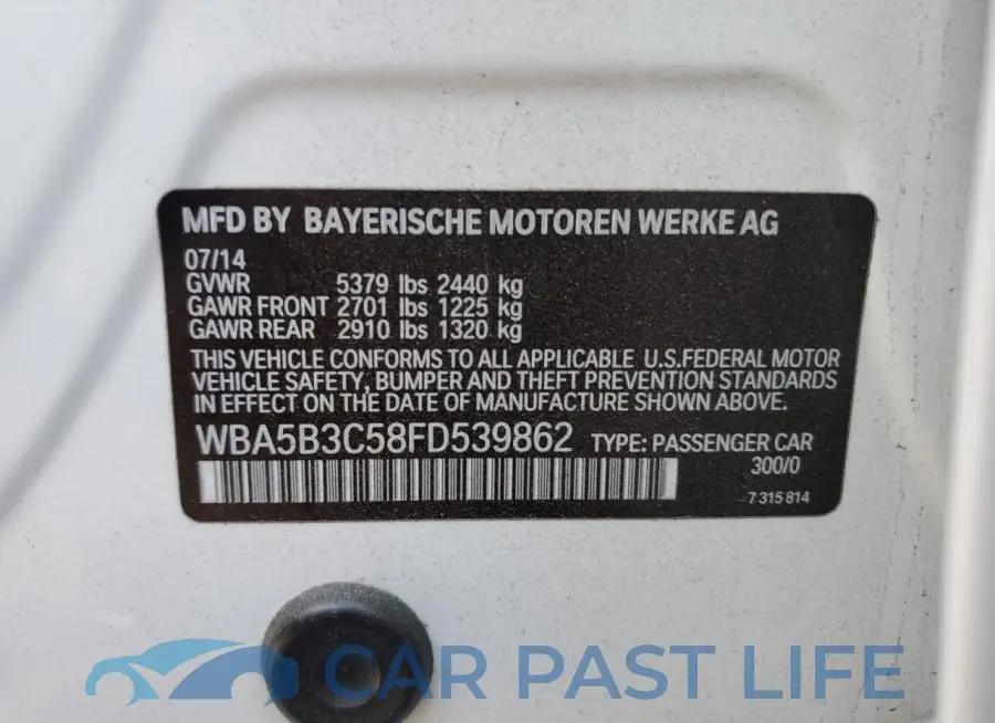 WBA5B3C58FD539862# 12