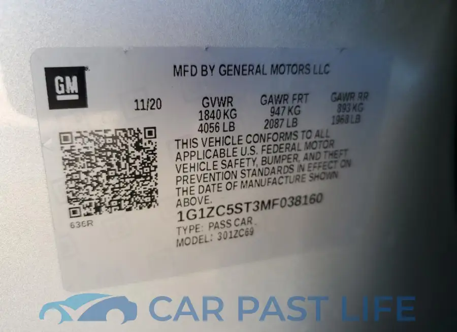 1G1ZC5ST3MF038160# 12
