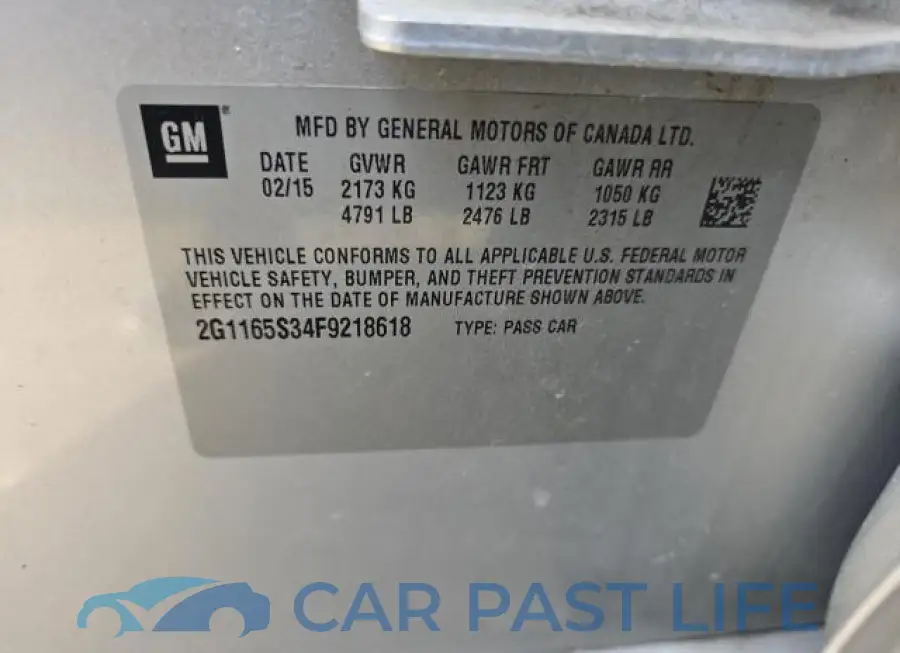 2G1165S34F9218618# 10