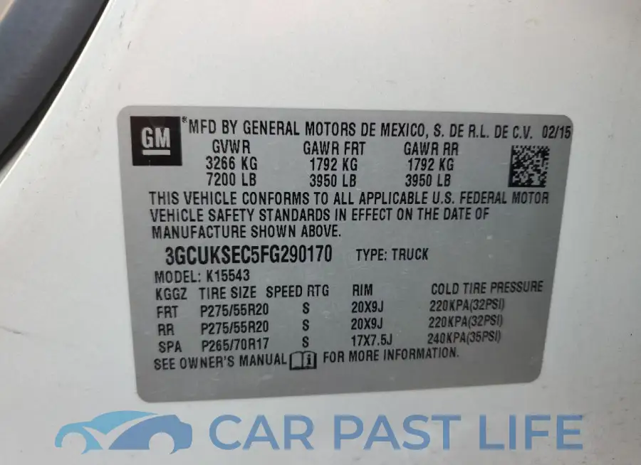 3GCUKSEC5FG290170# 12