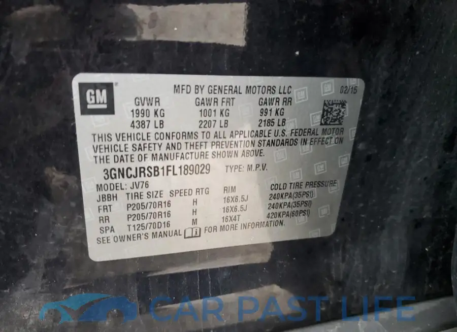3GNCJRSB1FL189029# 13