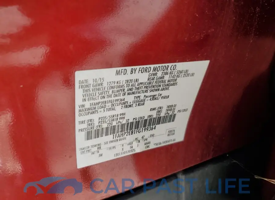 1FAHP2E81FG199364# 12
