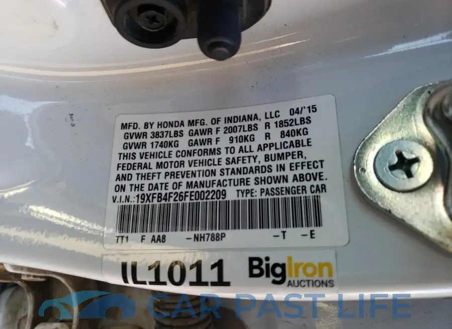 19XFB4F26FE002209# 12