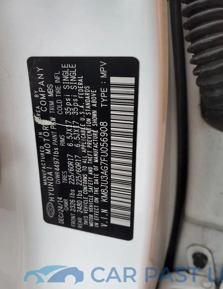 KM8JU3AG7FU056908# 13