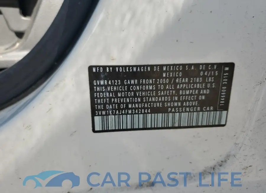 3VW1K7AJ4FM342844# 12