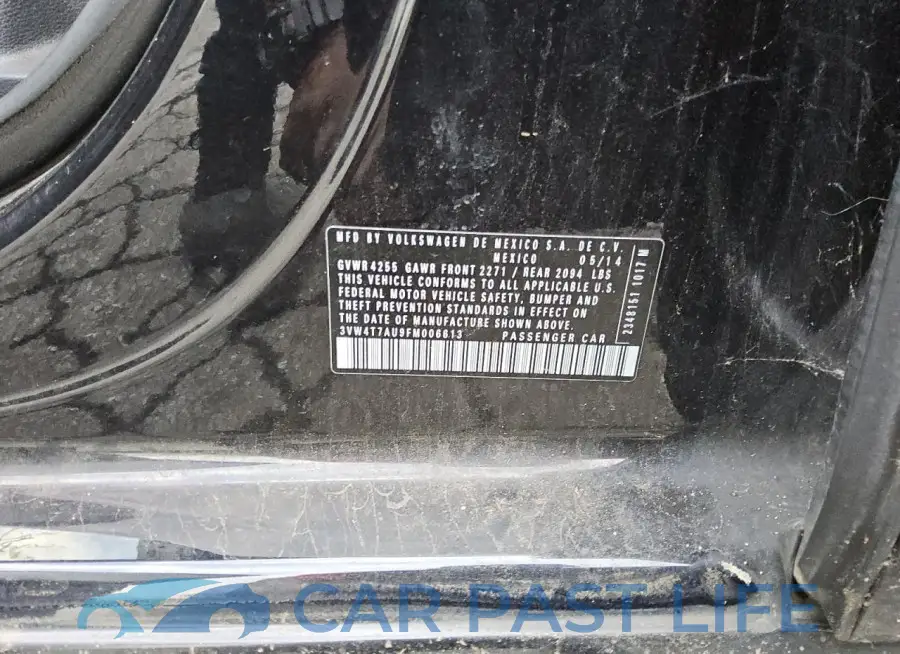 3VW4T7AU9FM006613# 12