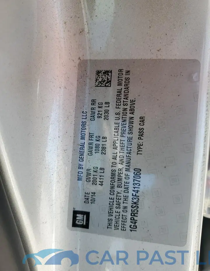 1G4PR5SK3F4137060# 12