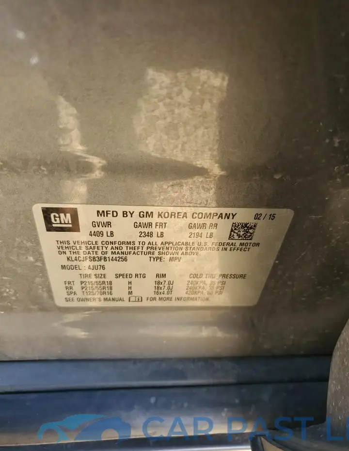 KL4CJFSB3FB144256# 13