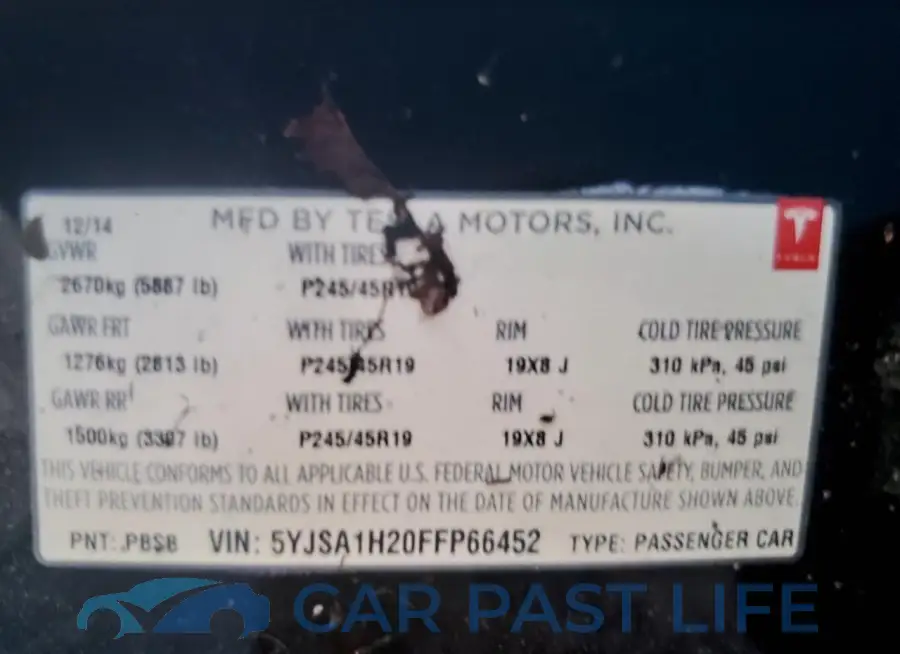 5YJSA1H20FFP66452# 13