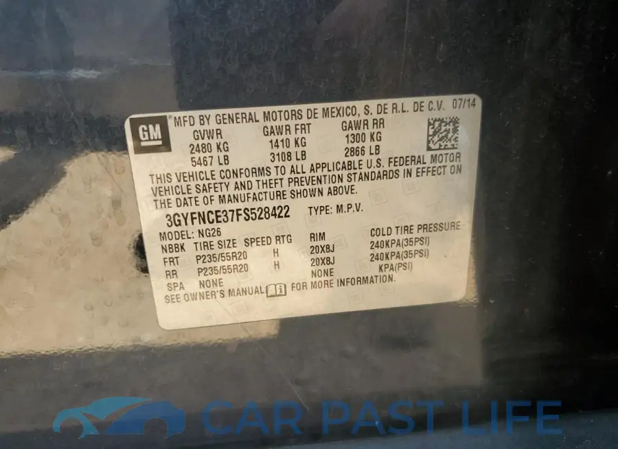 3GYFNCE37FS528422# 12