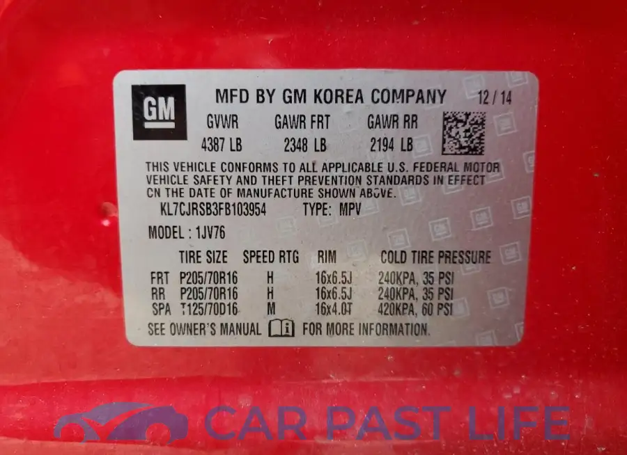 KL7CJRSB3FB103954# 12
