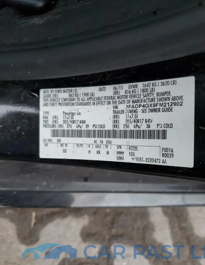3FADP4GX9FM212902# 12