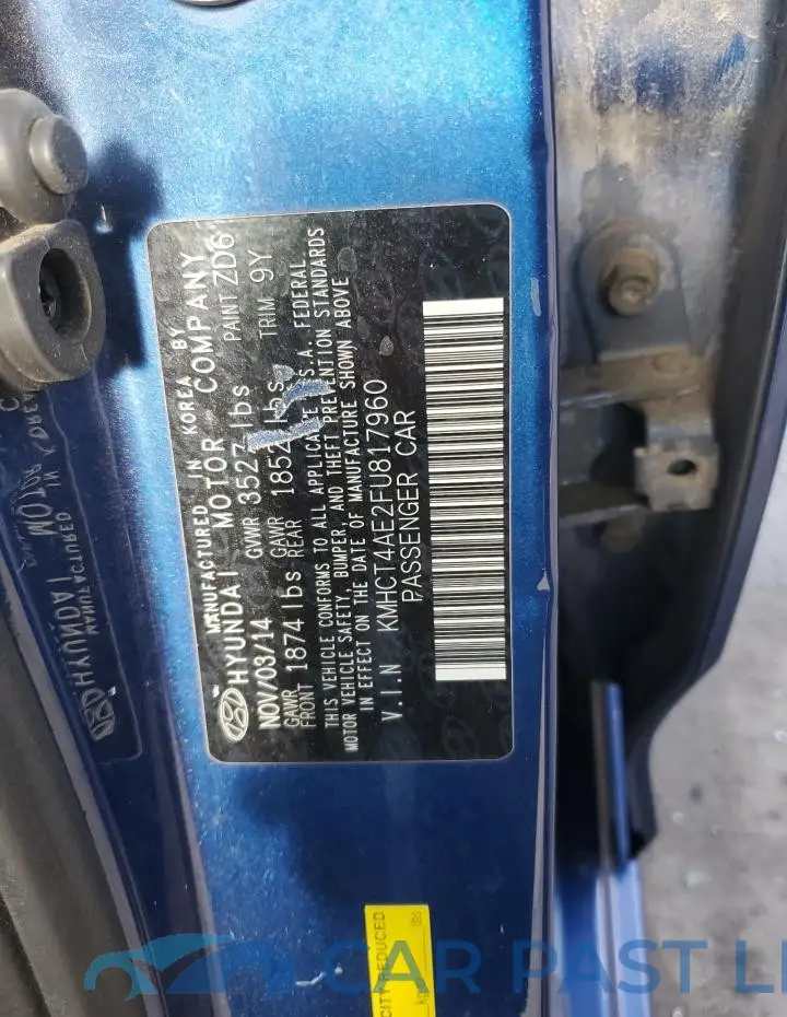 KMHCT4AE2FU817960# 12