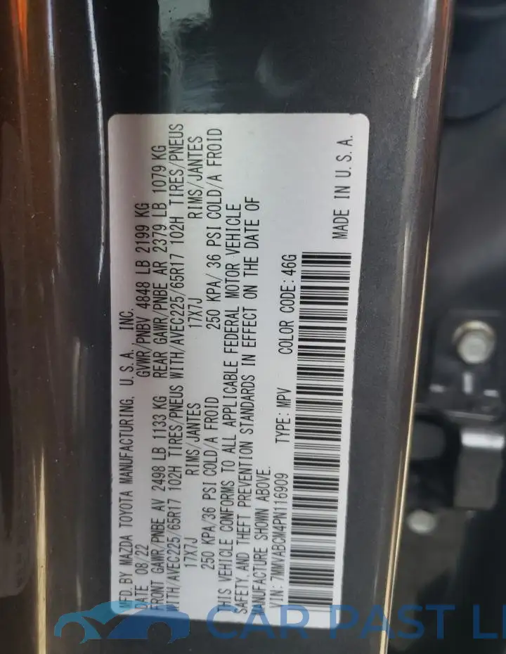 7MMVABCM4PN116909# 13
