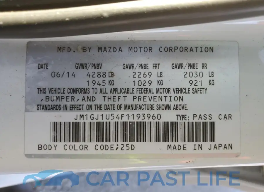 JM1GJ1U54F1193960# 12