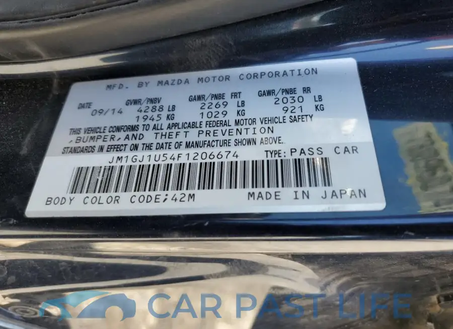 JM1GJ1U54F1206674# 12