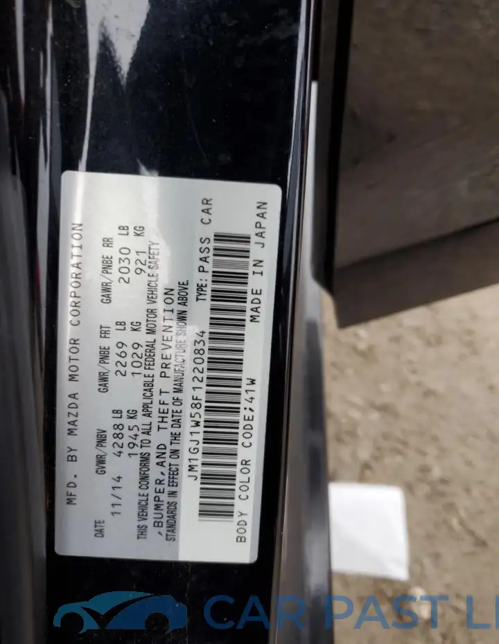 JM1GJ1W58F1220834# 12