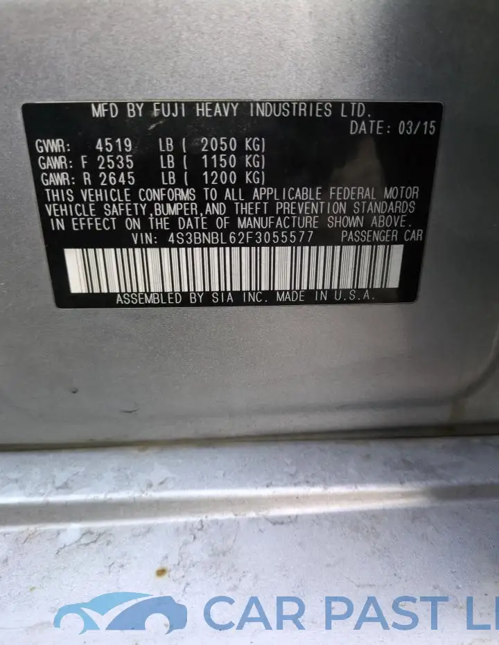 4S3BNBL62F3055577# 13