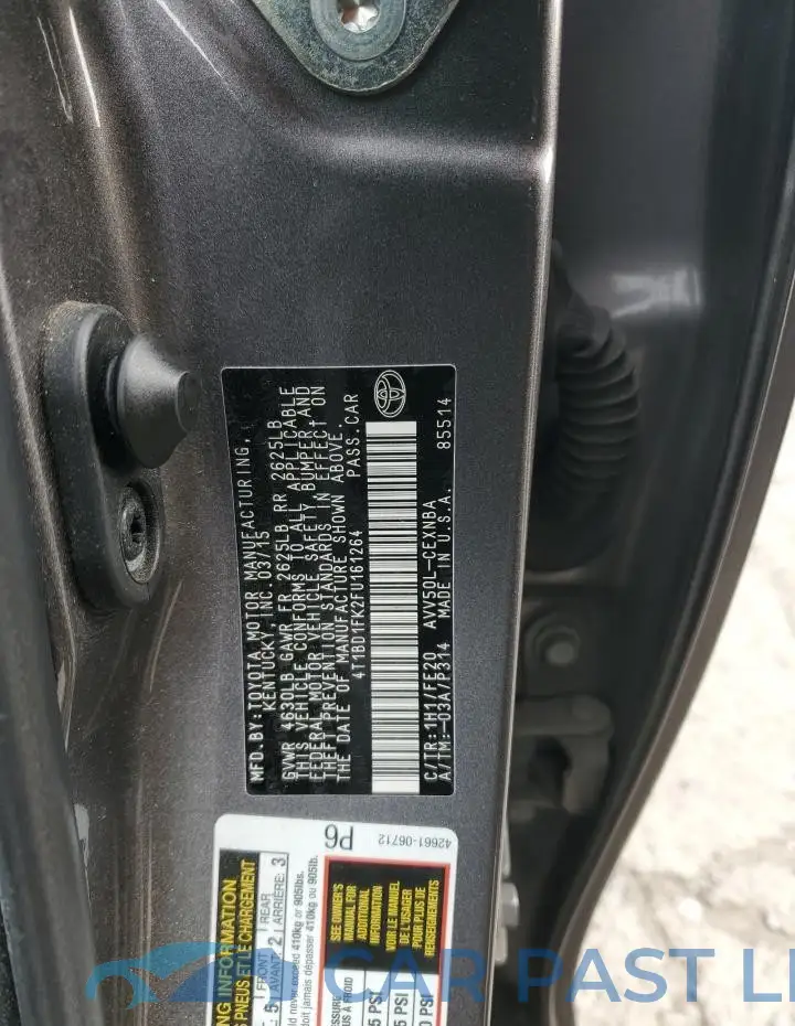 4T1BD1FK2FU161264# 12