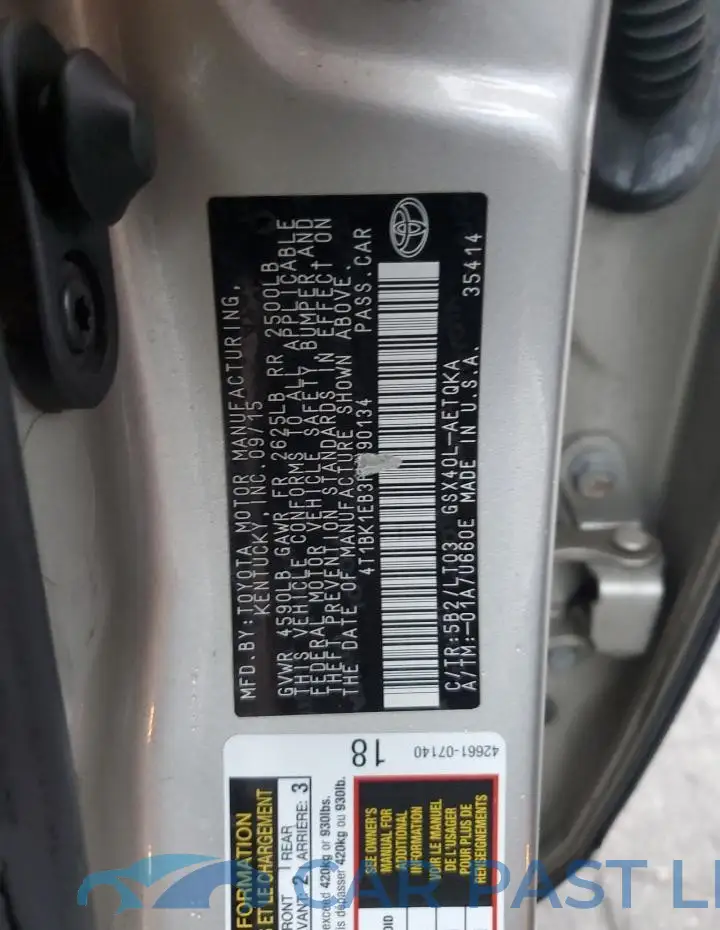 4T1BK1EB3FU190134# 12