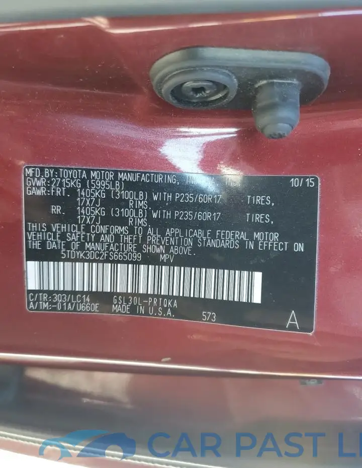 5TDYK3DC2FS665099# 13