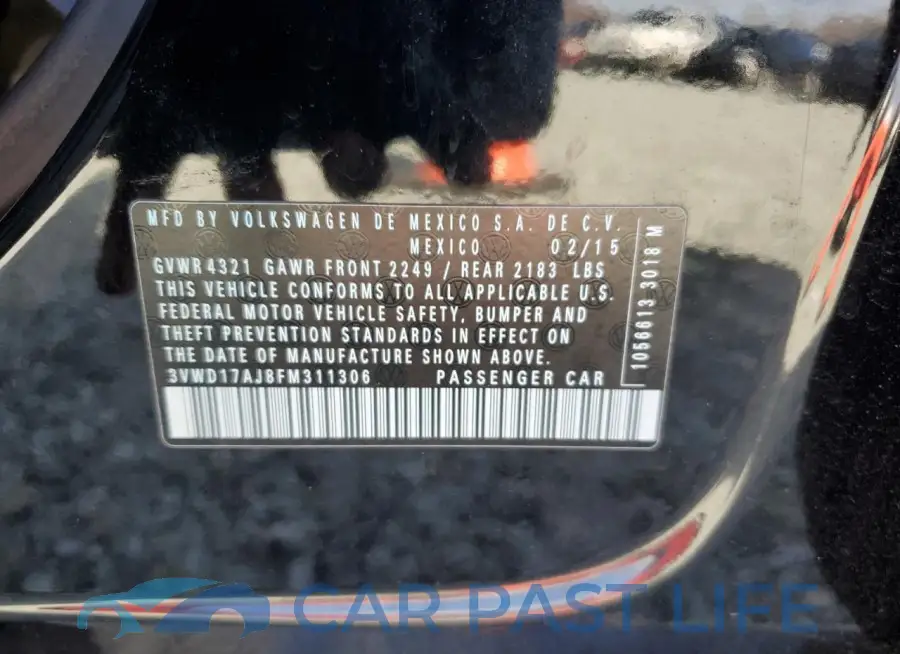 3VWD17AJ8FM311306# 12