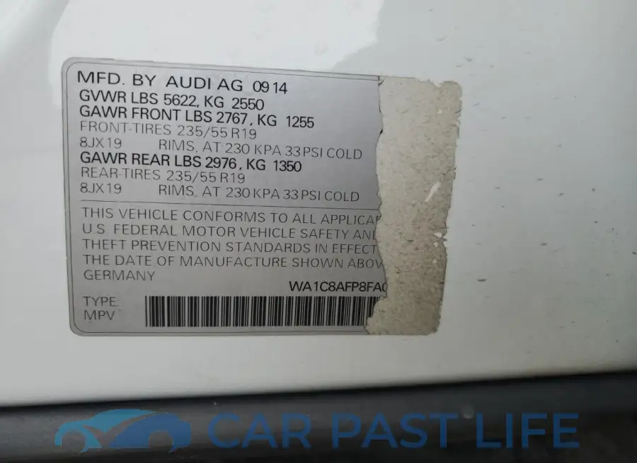 WA1C8AFP8FA047645# 13