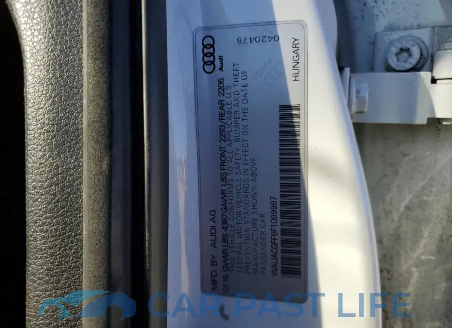 WAUACGFF6F1099987# 12
