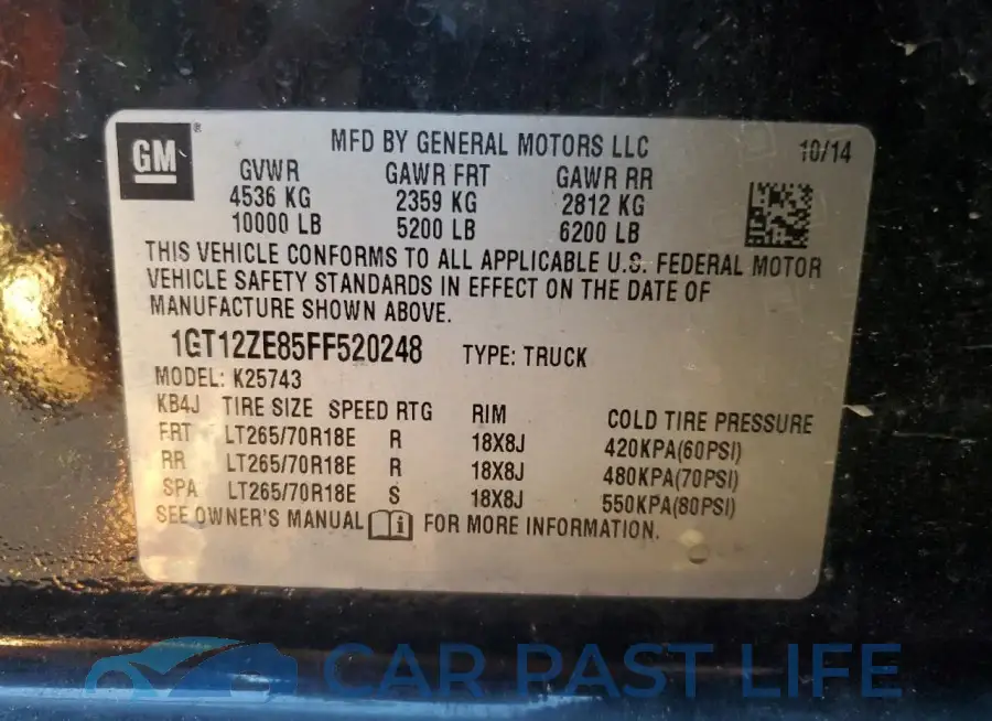 1GT12ZE85FF520248# 12