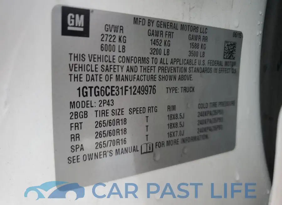 1GTG6CE31F1249976# 12