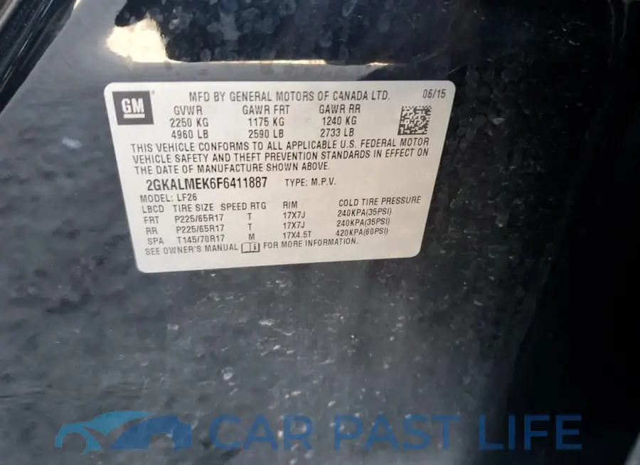 2GKALMEK6F6411887# 14