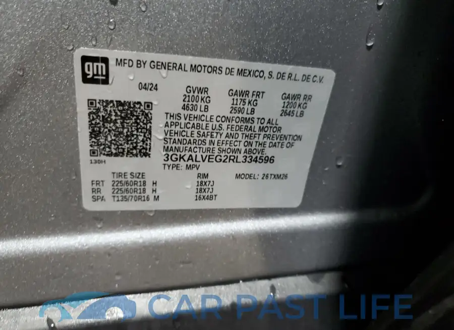 3GKALVEG2RL334596# 13