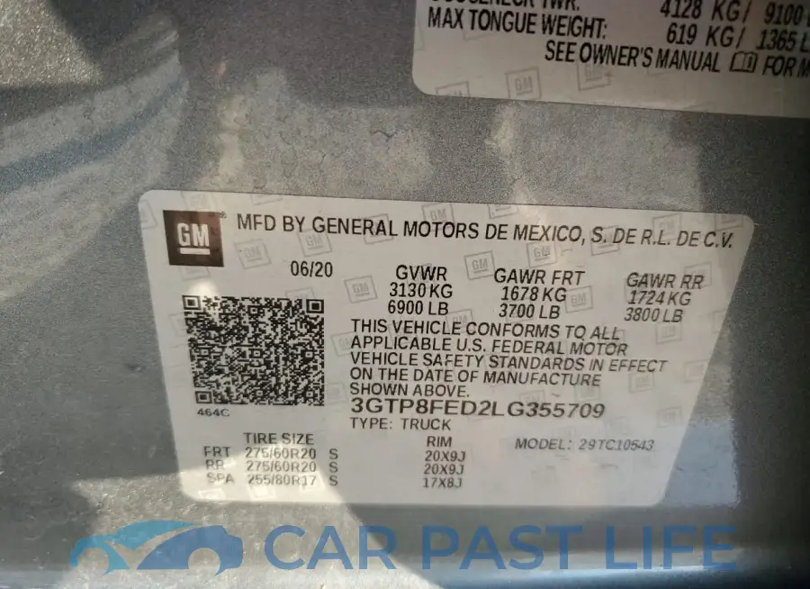 3GTP8FED2LG355709# 14