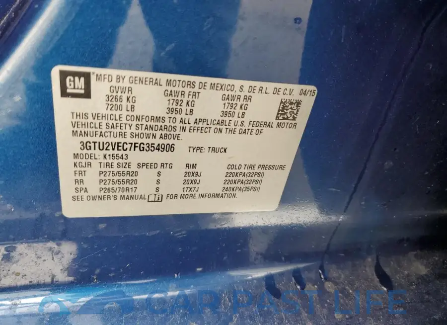 3GTU2VEC7FG354906# 12