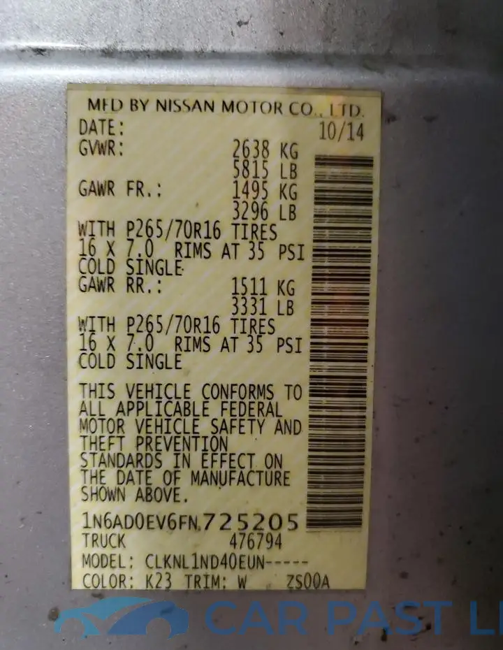 1N6AD0EV6FN725205# 12