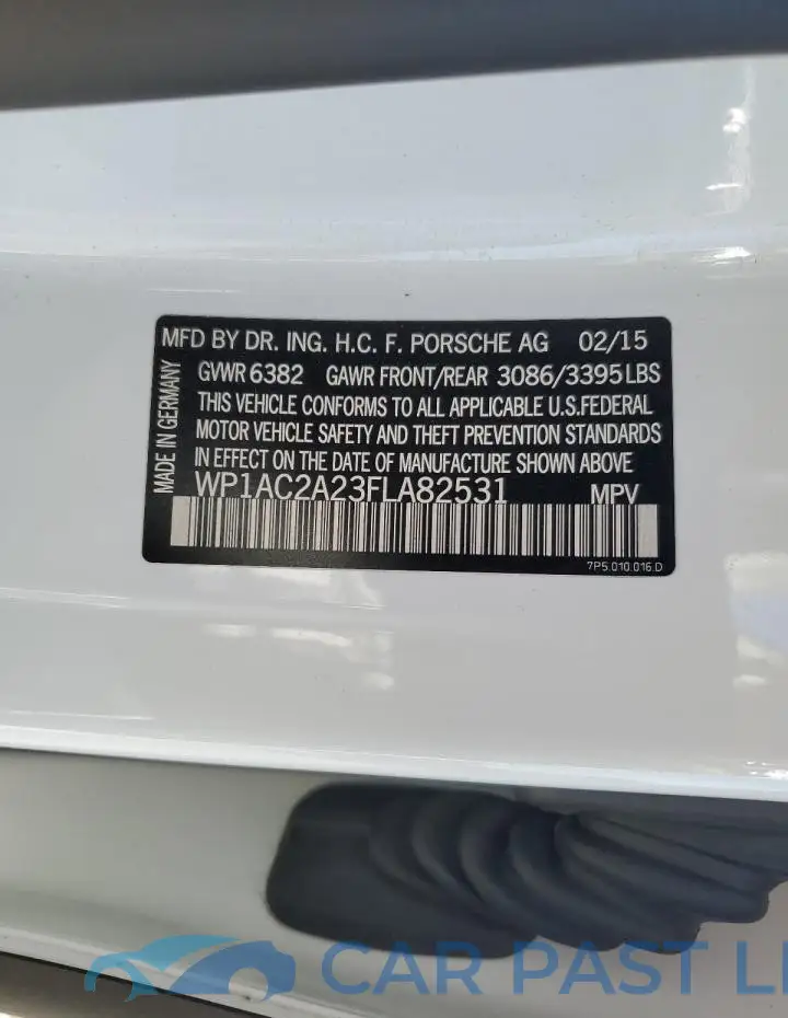 WP1AC2A23FLA82531# 13