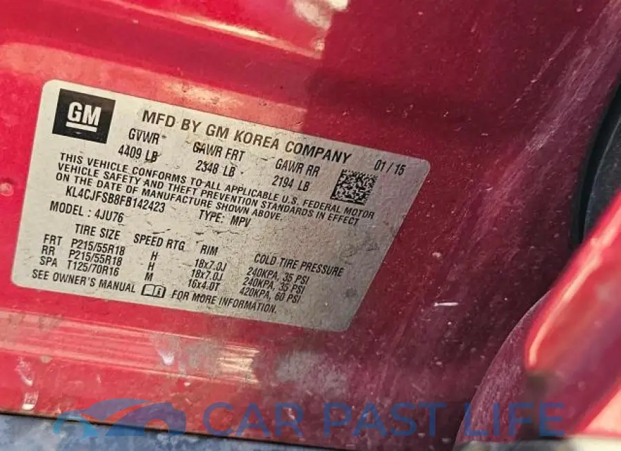 KL4CJFSB8FB142423# 10
